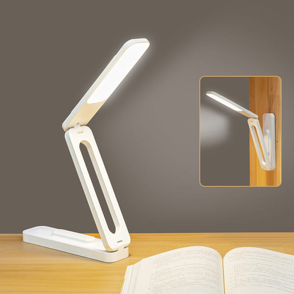 Buy pTron 6W EaseMate Study Lamp L2, 6Hrs Runtime, Seamless Dimming, 3 Colour Modes, Adjustable Brightness Levels, Table Lamp for Study, 2-Fold Elbow Design, Wall Mountable, Type C Charging (White) on EMI