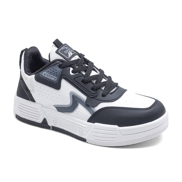 Buy Asian Lifestyle-01 Men’s Stylish Casual Sneakers | Low Top Colourblocked Boys Sneakers ( White Black Grey  ) on EMI