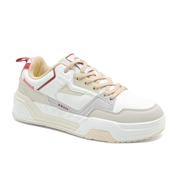Buy Asian Mojo-07 Trendy Sneakers for Men | Stylish Shoes for Gym, Walking & Travel ( White Beige  ) on EMI