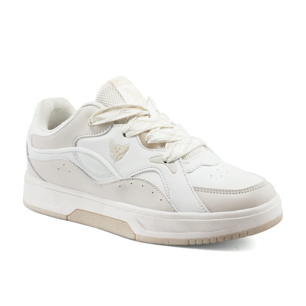 Buy Asian Mojo W-05 Women Sneakers with Memory Foam | Comfy Low-Top Shoes for Daily Wear ( White Cream ) on EMI