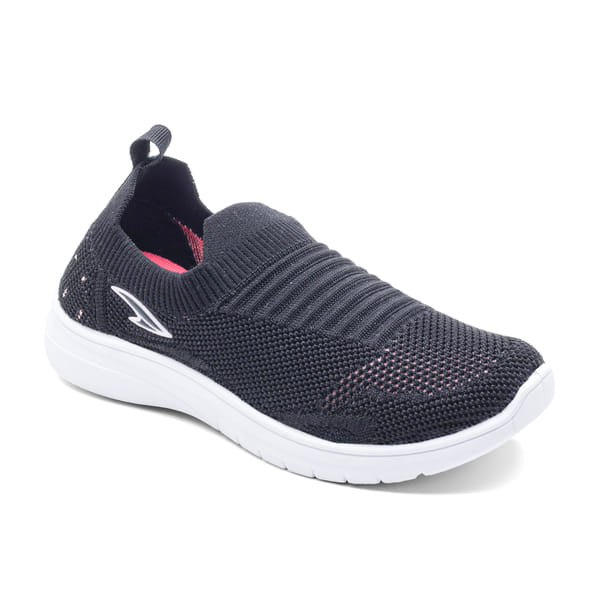 Buy Asian Melody-52 Women Walking Shoes with Sock-Like Fit, Cushioned & Lightweight Sneaker ( Black Pink ) on EMI