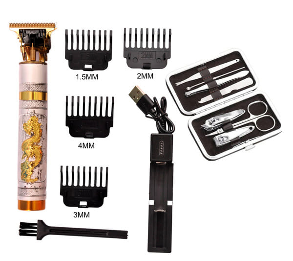 Buy WAER WA-1927 Dragon White Cordless Beard Trimmer With 60 minutes Runtime on EMI