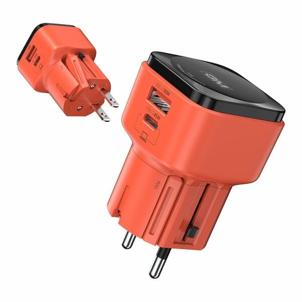 Buy GM Travelease Lite 45Watt Type C & A Universal Travel Adapter with Lightning Fast Charging | 1Mtr 60W Cable Free | Surge & Overheat Protection | Charging for MacBook, iPhones & Android Adapter Only on EMI