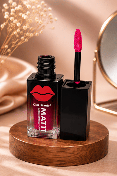 Buy Kiss Beauty Waterproof Velvet Matte Lip Color–Intense  Lip Gloss(Electric Pink) on EMI
