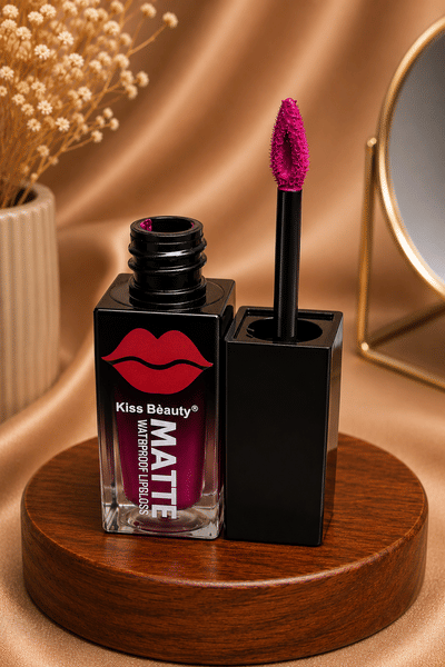 Buy Kiss Beauty Waterproof Velvet Matte Lip Color–Intense  Lip Gloss(Royal Plum) on EMI