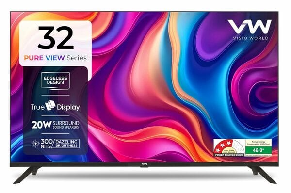 Buy VW 80 cm (32 inches) Frameless Series HD Ready LED TV VW32A (Black) on EMI
