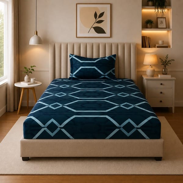 Buy LAYERS Blossom Single Bed Sheet | Soft & Comfortable Cotton Bedsheet for Everyday Use(5125491) on EMI