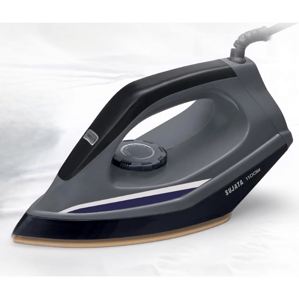 Buy Sujata Airona Heavy Weight Dry Iron 1100W – Non-Stick Soleplate, Adjustable Temperature Control, Ergonomic Design, Overheat Protection (Graphite, 1.9 kg) on EMI