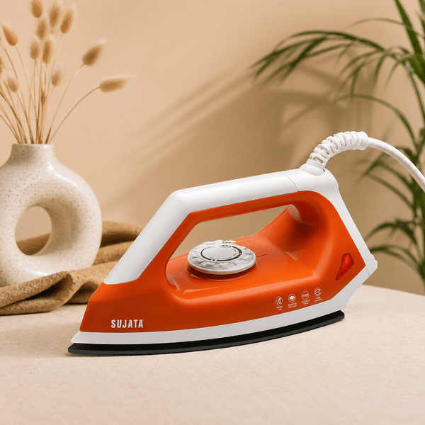 Buy Sujata Espira 1000W Dry Iron with Greblon Non-Stick Soleplate & Overheat Protection on EMI