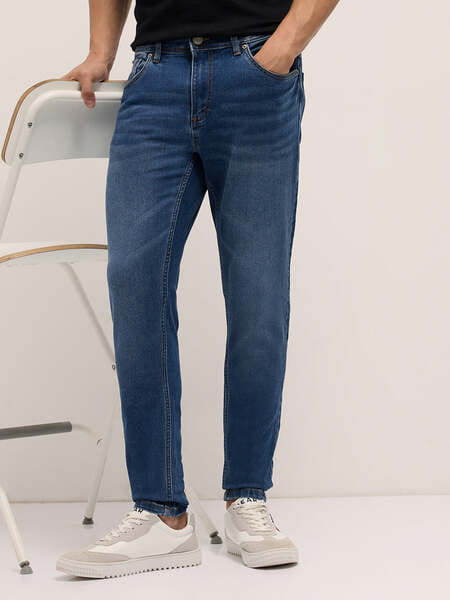 Buy The Bear House DIEGO Men's Jeans (Mid Blue with Light Fade) on EMI