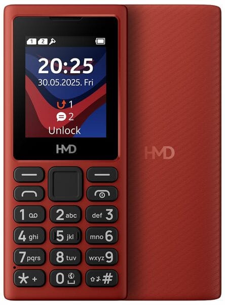 Buy HMD 101 4G | Dual Sim Keypad Mobile Phone with Cloud Phone Apps Supports- Red Color on EMI