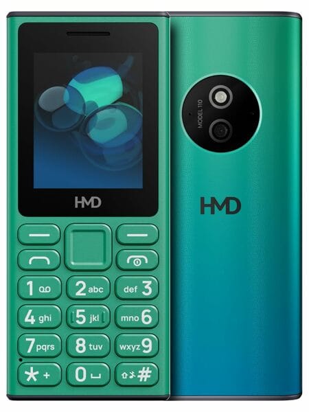 Buy HMD 110 Dual Sim Keypad Phone with Built-in Scan & Pay UPI App- Green Color on EMI