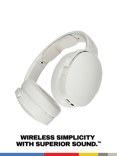 Buy Skullcandy Hesh Evo Wireless Headphones with Charging Cable, 36 Hr Battery, Microphone, Works with iPhone Android and Bluetooth Devices - Bone Orange Glow on EMI