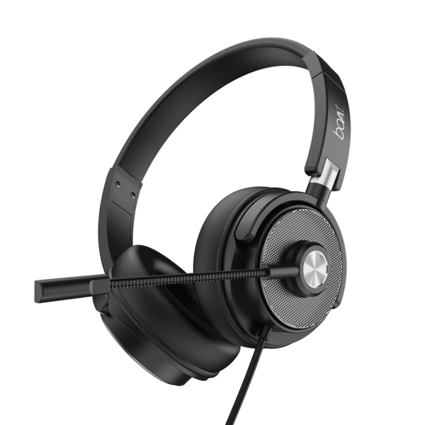 Buy boAt Bassheads 900 C Pro | USB Type-C Wired Headset with Retractable Mic, Remote Control & Adjustable Headband (Black) on EMI