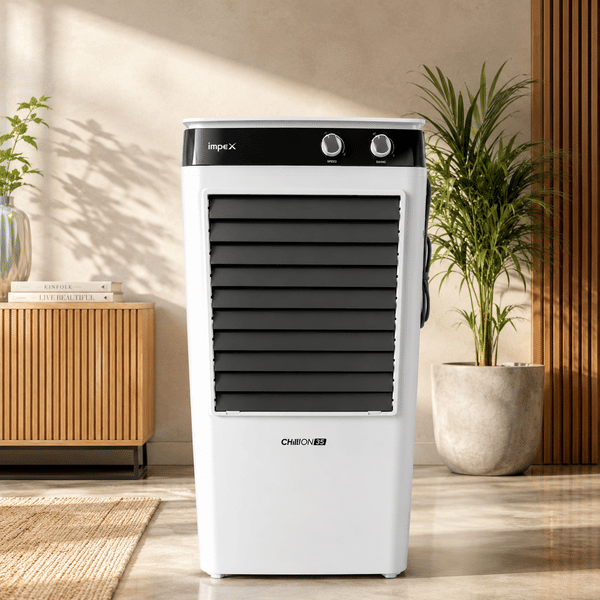 Buy IMPEX CHILLON 35L Air Cooler | 100W Inverter Compatible Cooler with Honeycomb Pads on EMI
