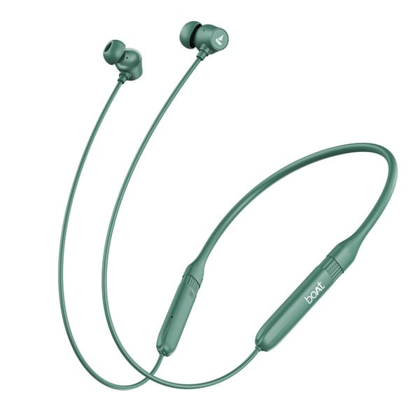 Buy boAt Rockerz 301 ANC Wireless Neckband with 40 Hours Playback, 30dB ANC & BEAST™ Mode (Sage Green) on EMI