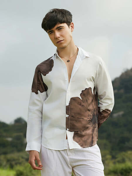 Buy Campus Sutra Men's Casual Shirts (Brown) on EMI