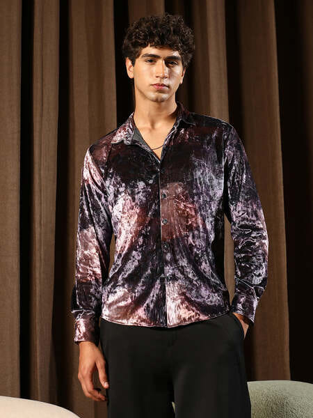 Buy Campus Sutra Men's Casual Shirts (Purple) on EMI