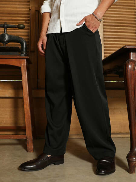 Buy Campus Sutra Men's Casual Pants (Black) on EMI