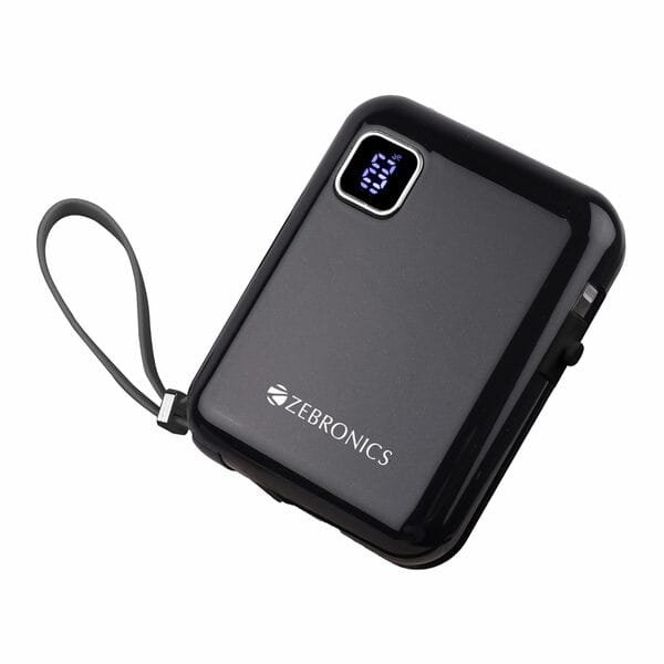 Buy ZEBRONICS MW64 Compact Power Bank 10000 mAh | 22.5W Super Fast Charge (Black) on EMI