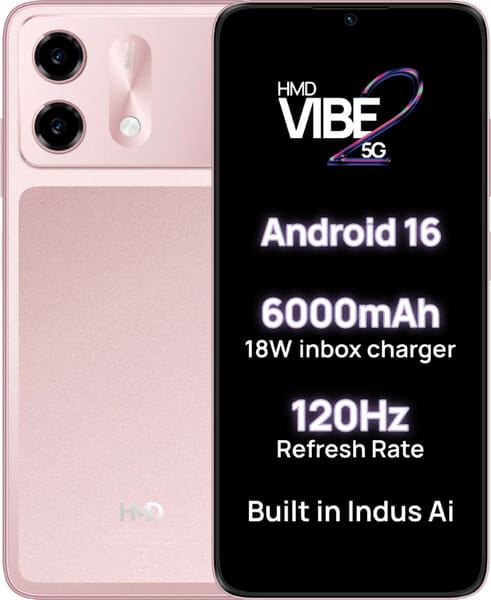 Buy HMD Vibe2 5G (Peach Pink, 128 GB) (4 GB RAM) on EMI
