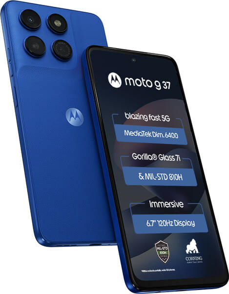 Buy MOTOROLA g37 (PANTONE Nautical Blue, 64 GB) (4 GB RAM) on EMI