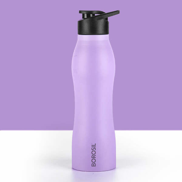 Buy Borosil GripGo Single Wall Bottle, PURPLE on EMI