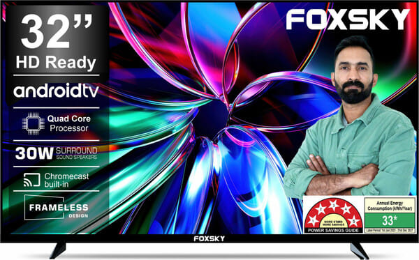 Buy Foxsky 32 HD Ready Smart LED TV (R04DMMD4YPE1) on EMI