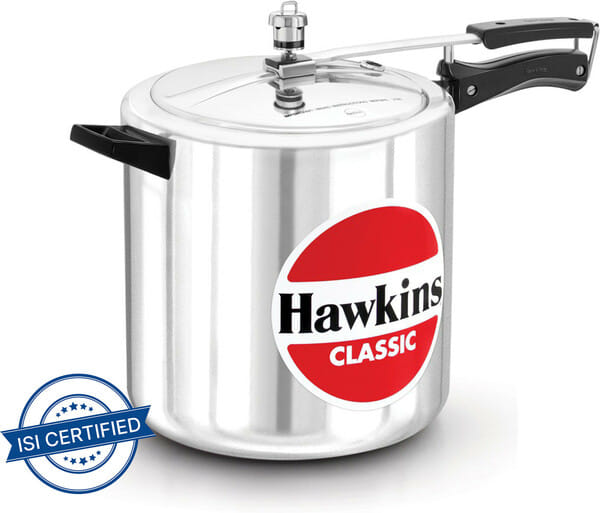 Buy Hawkins Classic Pressure Cooker 12 Litre CL12 | Heavy Gauge Inner Lid Cooker for Large Family & Commercial Use on EMI
