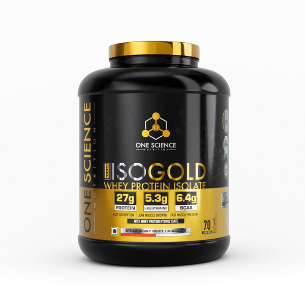 Buy One Science Nutrition ISO Gold Whey Protein Isolate | 27g Protein per Scoop Strawberry White Chocolate | 5lbs | 70 Servings on EMI