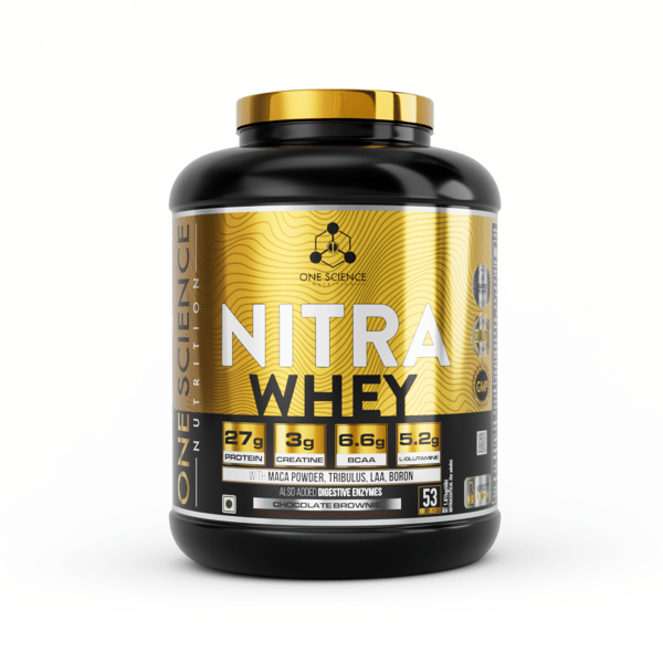 Buy One Science Nutrition Nitra Whey Protein Powder Tiger Combo Pack  FREE Daily Multivitamin  Chocolate Brownie 4lbs on EMI
