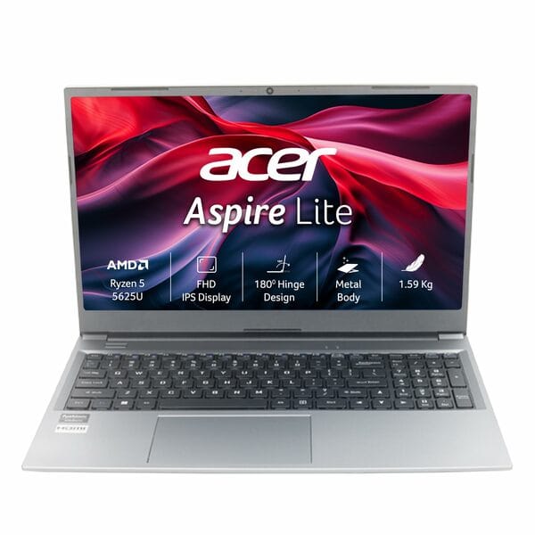 Buy acer Aspire Lite, AMD Ryzen 5-5625U Processor, 16 GB/512 GB, Full HD, 15.6"/39.62 cm, Windows 11 Home, Steel Gray, 1.59 kg, AL15-41, Metal Body, Thin and Light Laptop on EMI