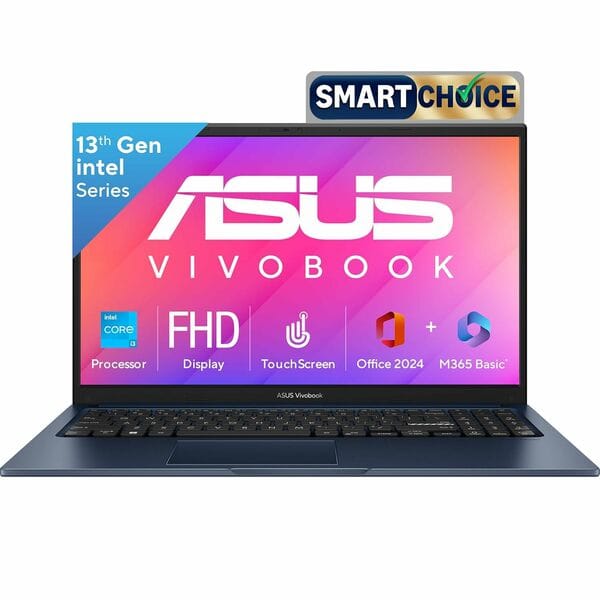 Buy ASUS Vivobook 15, Intel Core i3 13th Gen 1315U, 16GB RAM, 512GB SSD, FHD 15.6", Touchscreen, Win11, Office 24, M365 Basic (1Y), Quiet Blue, 1.7Kg, X1504VA-E83959WS, Intel UHD iGPU on EMI