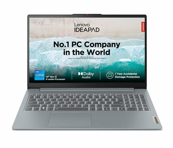 Buy Lenovo IdeaPad Slim 3 12th Gen Intel Core i5-12450H 15.6 Inch (39.6cm) FHD Thin & Light Laptop (16GB/512GB SSD/Windows 11/Office Home 2024/3months Game Pass/Arctic Grey/1.62Kg), 83ER00MCIN on EMI