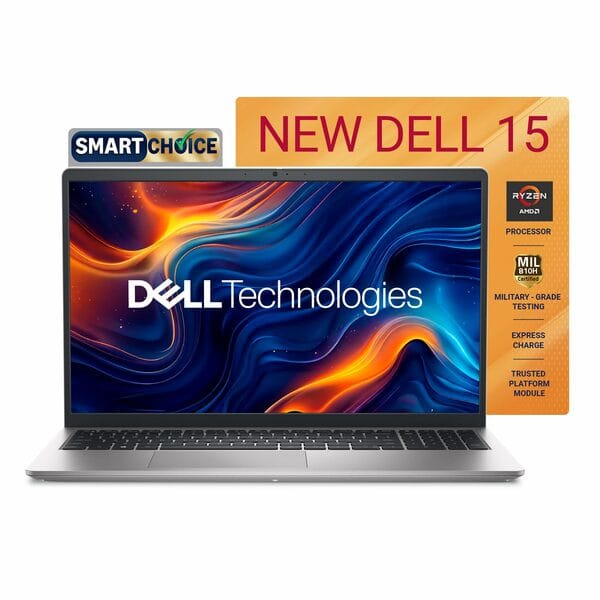 Buy Dell 15, AMD Ryzen 7-7730U, 16GB DDR4, 512GB SSD, FHD, 15.6"/39.6cm, Windows 11, Microsoft Office Home 2024, Platinum Silver, 1.63Kg, [Dell 15], 120Hz 250nits, AMD Radeon Graphics,Thin & Light, Laptop on EMI
