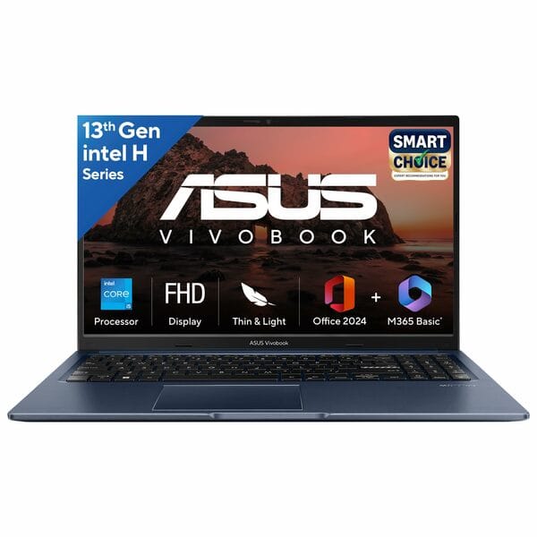 Buy ASUS Vivobook 15, Intel Core i5 13th Gen 13420H,16GB RAM, 512GB SSD, FHD 15.6",Windows 11, Office Home 2024, Quiet Blue, 1.70 kg, X1502VA-BQ836WS,Intel UHD iGPU, M365 Basic (1Year)* Laptop on EMI