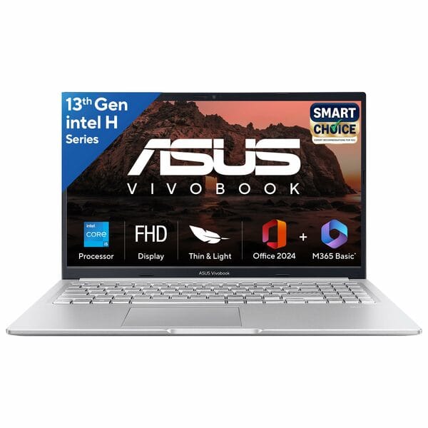 Buy ASUS Vivobook 15, Intel Corei5 13thGen 13420H, 16GB RAM, 512GB SSD, FHD 15.6", Win11, Office Home'24, M365 Basic (1Year)*, Cool Silver, 1.70kg, X1502VA-BQ835WS, Intel UHD iGPU on EMI