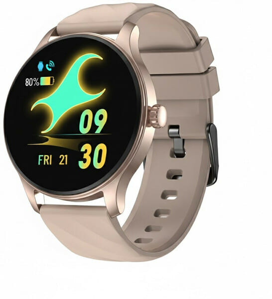 Buy Fastrack Jupiter R1 1.38" Round HD Display, SingleSync BT Calling, Advanced Chipset Smartwatch(DULL GOLD+BIDGE, Free Size) on EMI