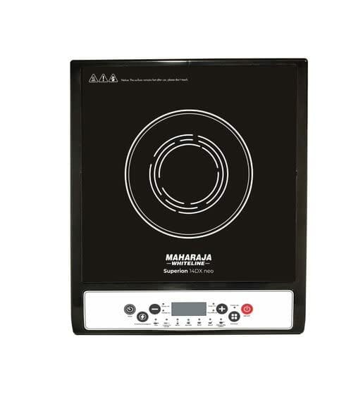 Buy Maharaja Whiteline Superion 14 Dx Neo Induction Stove with Pan Sensor Technology with 7 Preset Indian Menus - Black, 1400W on EMI