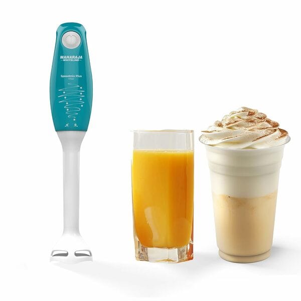 Buy Maharaja Whiteline Speedmix Plus Hand Blender with SS Blades 175 W Motor Detachable Plastic Foot (Turquoise Blue & White) on EMI