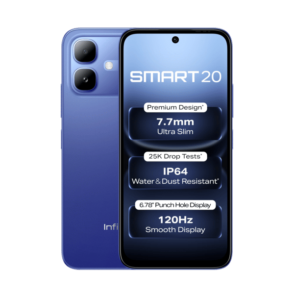 Buy Infinix Smart 20 Cloudline Blue 4GB RAM 64 Storage on EMI