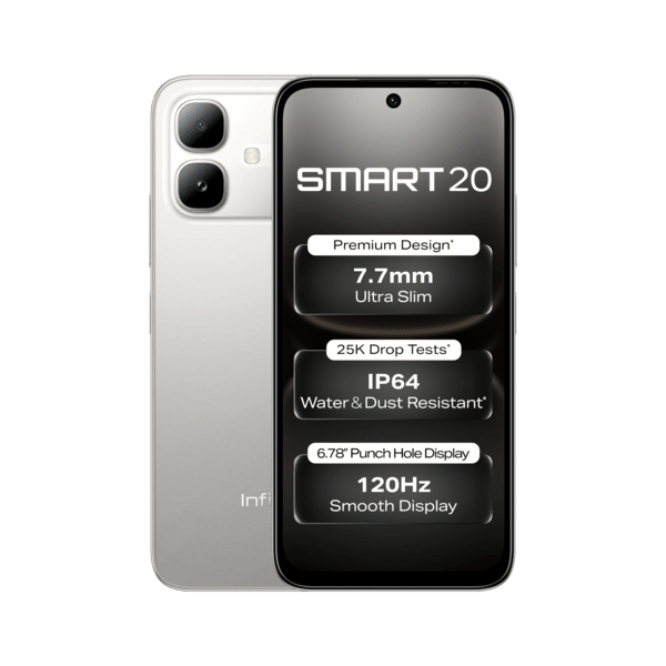 Buy Infinix Smart 20 Polaris Titanium 4GB RAM 128 Storage on EMI