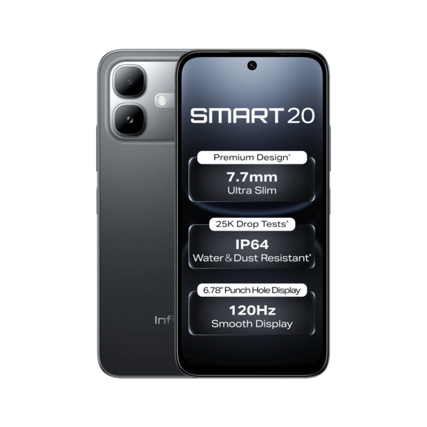 Buy Infinix Smart 20 Shadow Black 4GB RAM 64 Storage on EMI