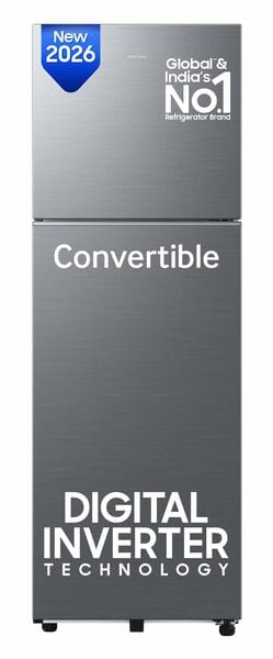 Buy Samsung 256 L 3 Star Convertible Inverter Frost-Free Double Door Fridge(Silver) on EMI