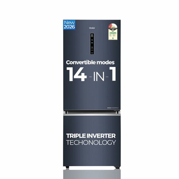 Buy Haier 325L Frost-Free Double Door 2 Star Refrigerator with Freezer at Bottom on EMI