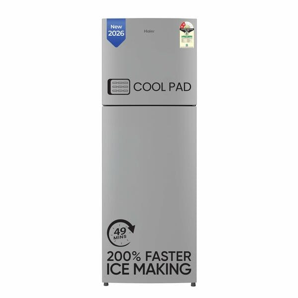 Buy Haier 240L Frost-Free Double Door 2 Star Refrigerator with Freezer at Top Twin on EMI