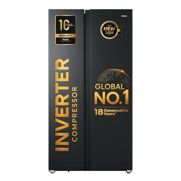 Buy Haier 540L 3Star 2 Door Side by Side Frost-Free Refrigerator|Expert on EMI