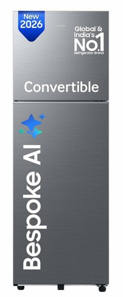 Buy Samsung 256 L 3 Star Bespoke AI Convertible Inverter Frost-Free Double Door on EMI