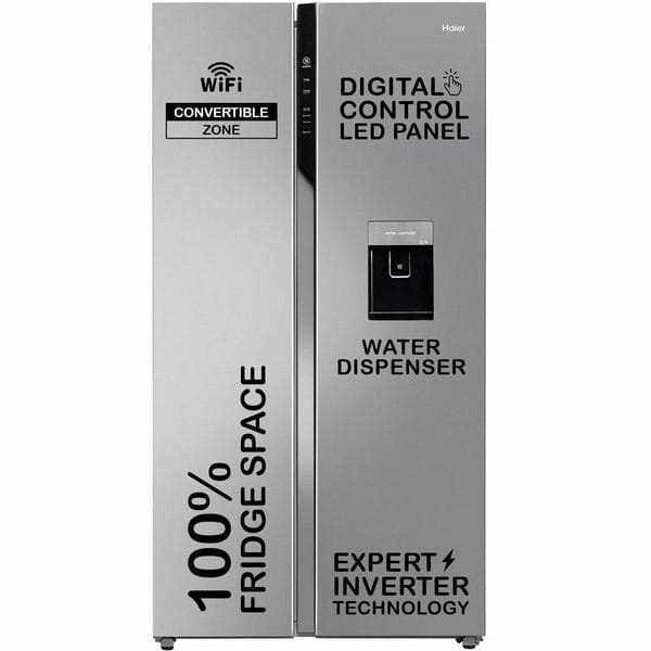 Buy Haier 596L Frost-Free 2-Door Water Dispenser 3 Star Side by Side Refrigerator on EMI