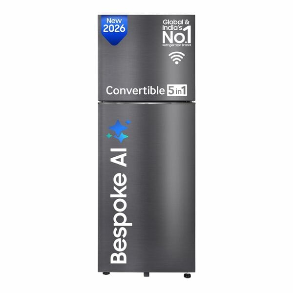 Buy Samsung 396 L 3 Star Convertible 5-in-1 Inverter Frost-Free Double Door Bespoke on EMI